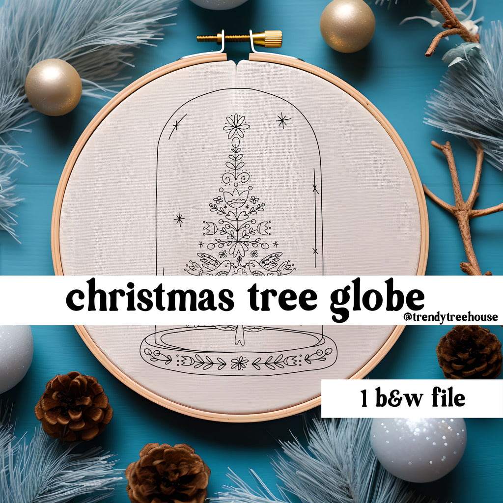 Christmas Tree Globe - digital file