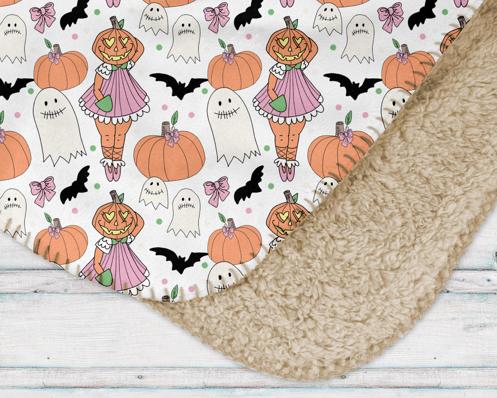 Little Miss Pumpkin - seamless pattern - digital file